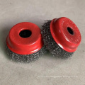 Rotary Fine 3 Inch Crimped Stainless Steel Wire Cup Brush For Angle Grinders